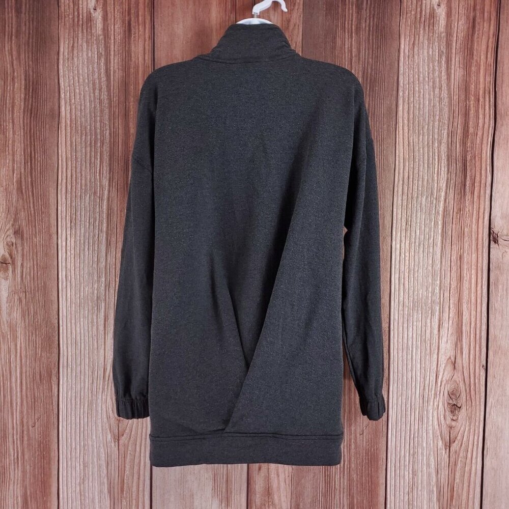 Lululemon Womens Size 6 Twisted & Tucked Long Sleeve Heathered Mod Black W3BAOS - Picture 5 of 16